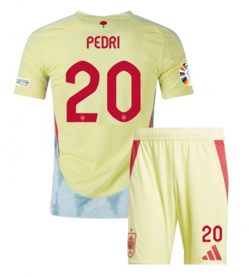 Spanien Pedri Gonzalez #20 Udebanesæt Børn EM 2024 Kort ærmer (+ korte bukser)